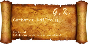Gerhardt Károly névjegykártya
